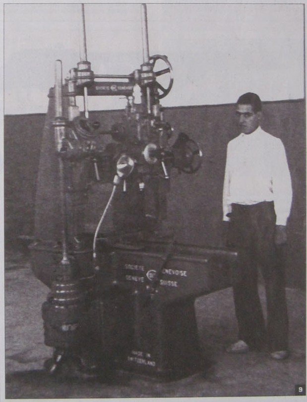 History of Soviet PPSh Submachine Guns That Were Made in Iran - Iranian Worker near Swiss Machine