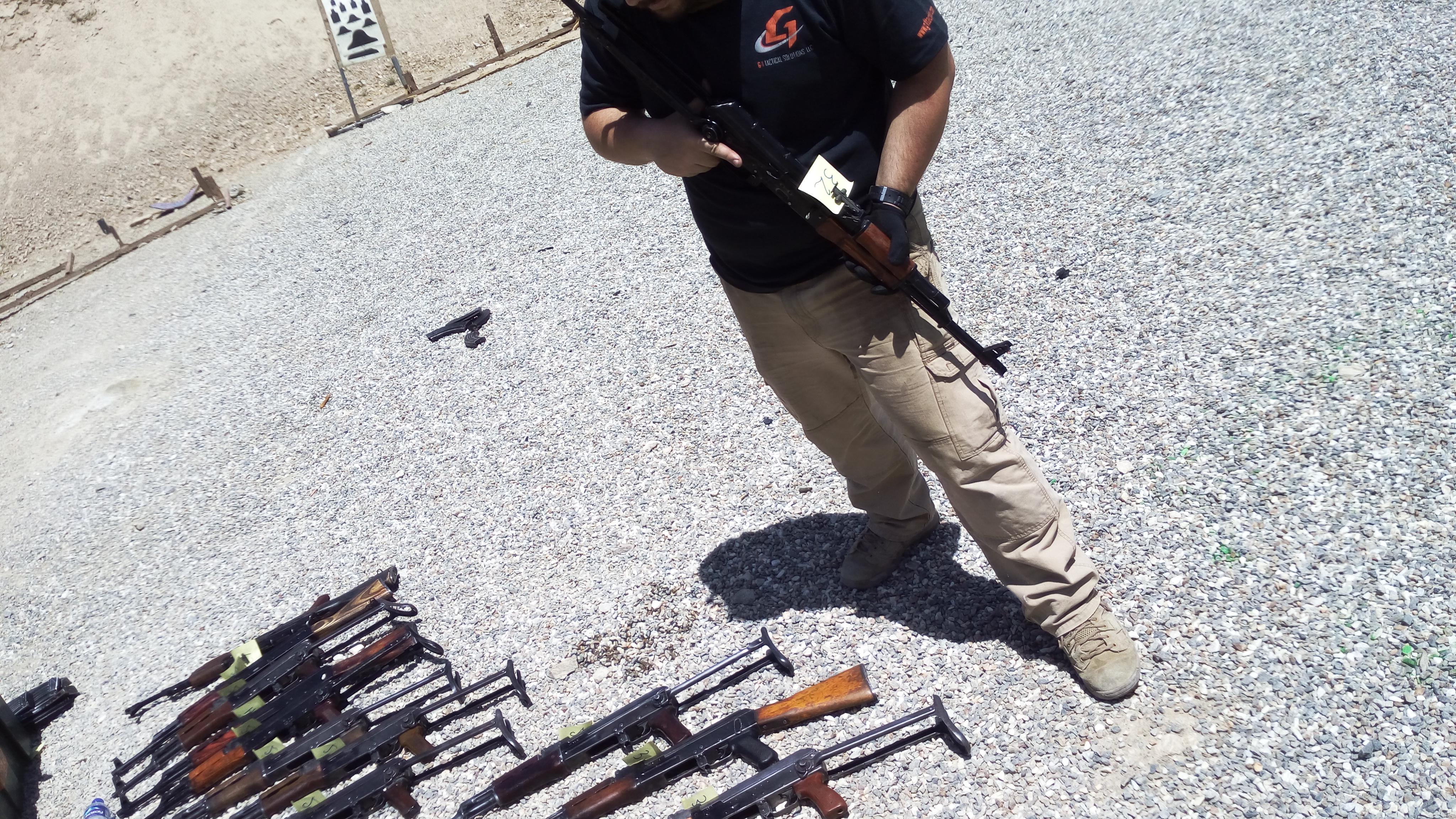 The author at the&nbsp;shooting&nbsp;range&nbsp;near Kabul doing some&nbsp;AK&nbsp;test fire.